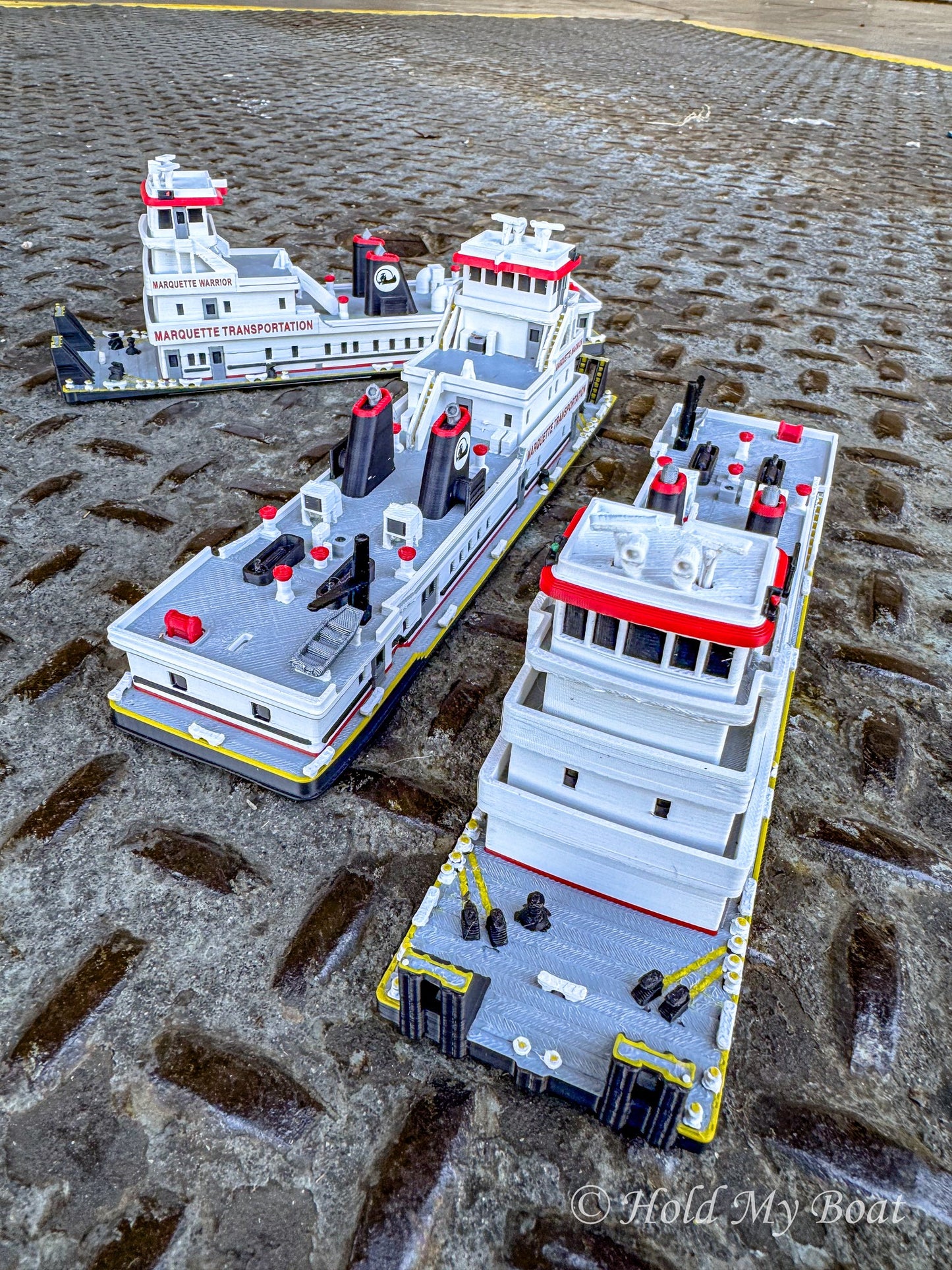 M/V Marquette Warrior Replica Towboat Model
