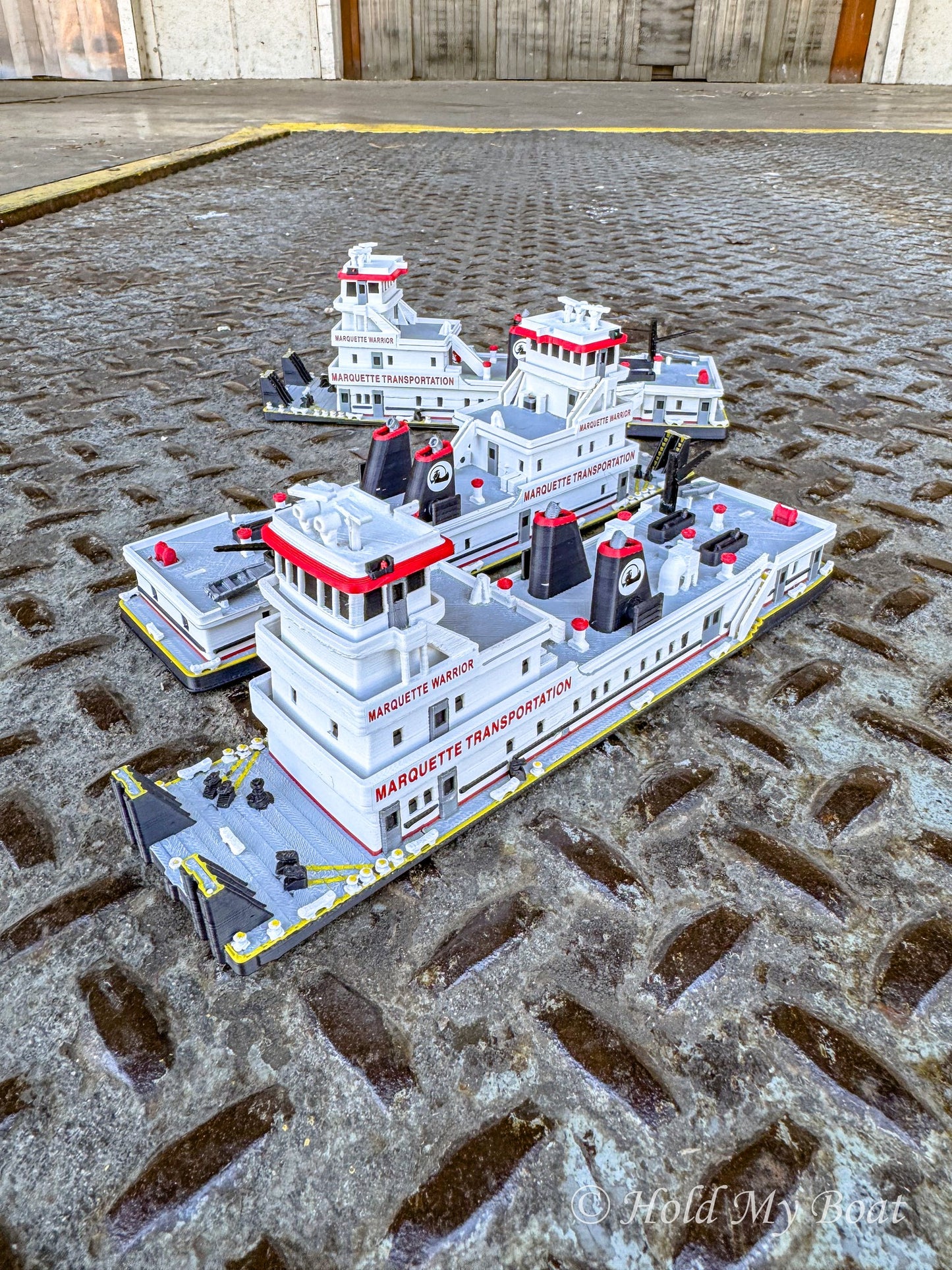 M/V Marquette Warrior Replica Towboat Model
