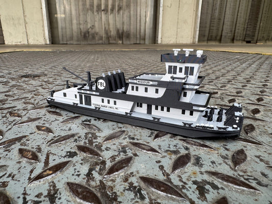 M/V Missouri Quad Towboat Model
