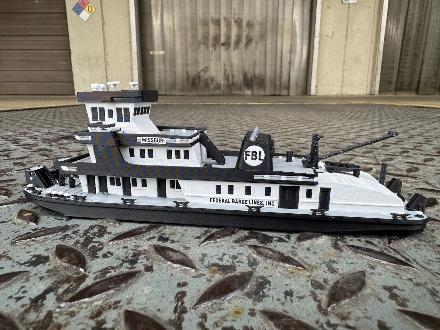 M/V Missouri Quad Towboat Model