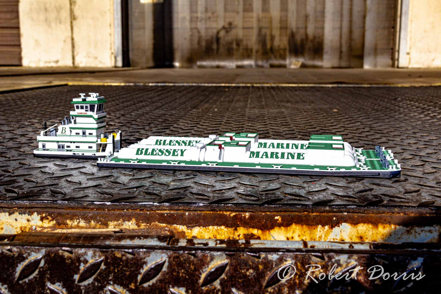 M/V Erin C. Grenon Towboat Model + Pressure Barges