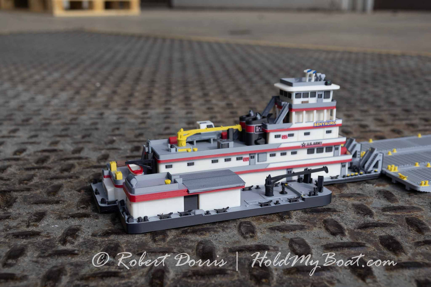 M/V Benyaurd USACE Towboat Model