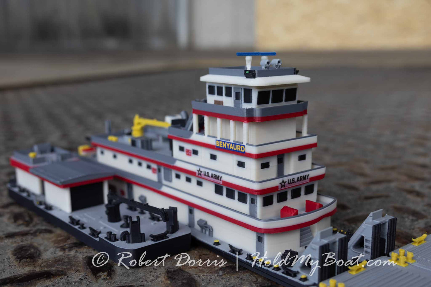 M/V Benyaurd USACE Towboat Model