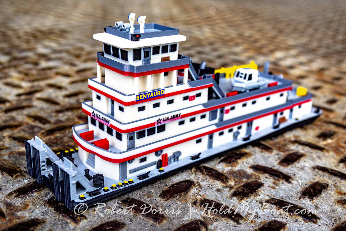 M/V Benyaurd USACE Towboat Model