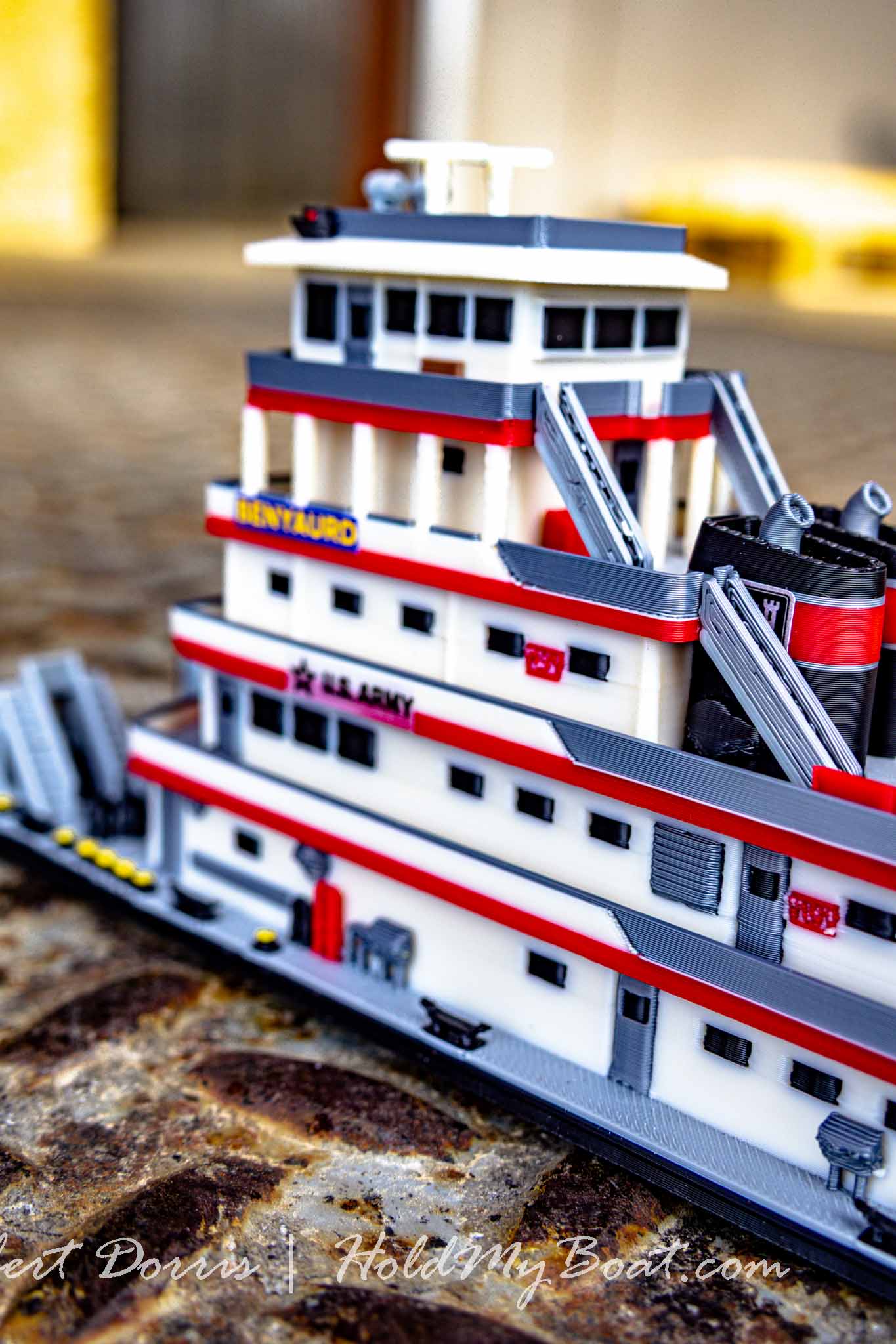 M/V Benyaurd USACE Towboat Model