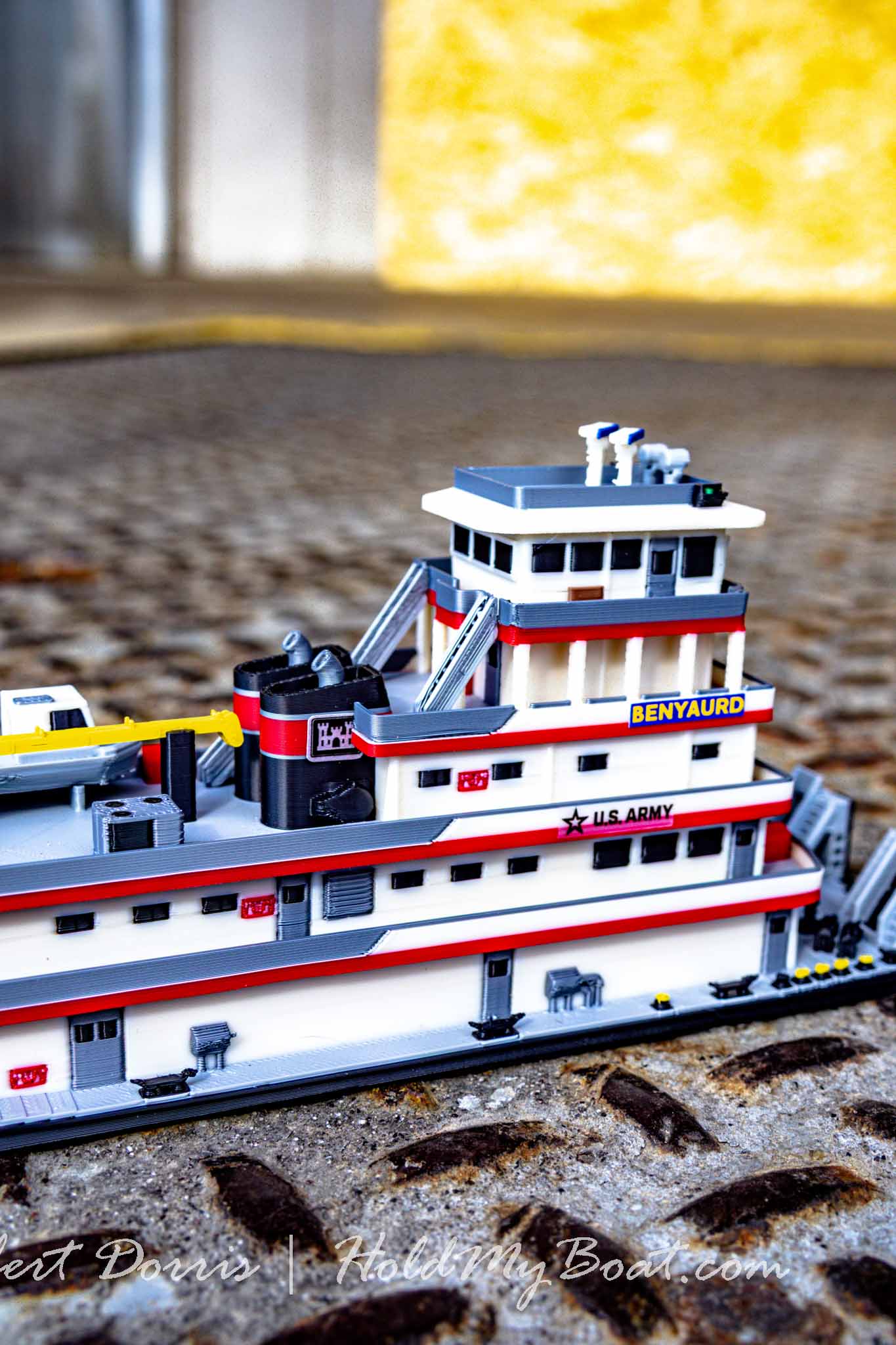 M/V Benyaurd USACE Towboat Model