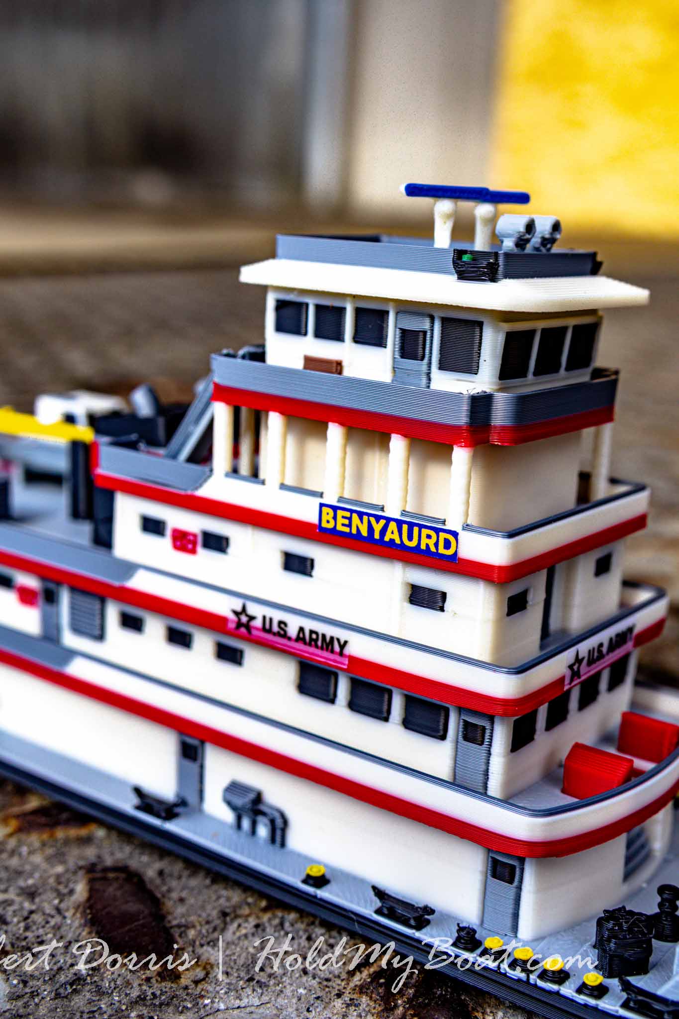 M/V Benyaurd USACE Towboat Model