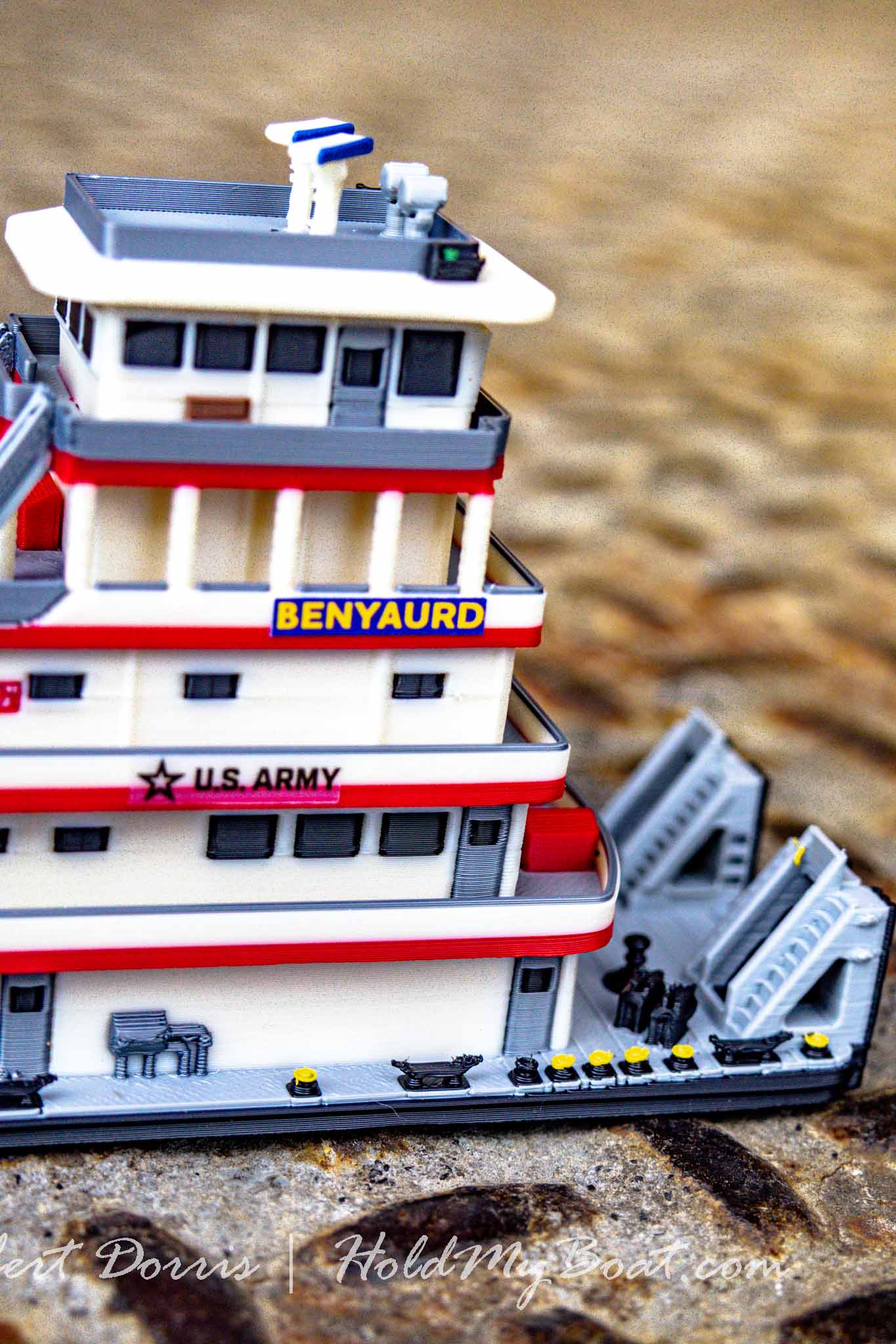 M/V Benyaurd USACE Towboat Model